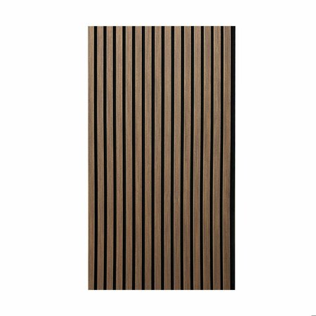 EJOY Acoustic Slat Wood Wall Cladding Panel With Real Wood Skin Veneer, 94.5in x 24in x 0.8in ACPRW004-SennaSiamea